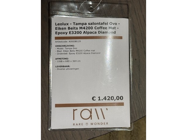 Salontafel leolux, tampaovo, coffee - afbeelding 2 van  5