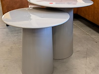 Salontafel, lichtgrijs, 50x50 / 40x40 cm