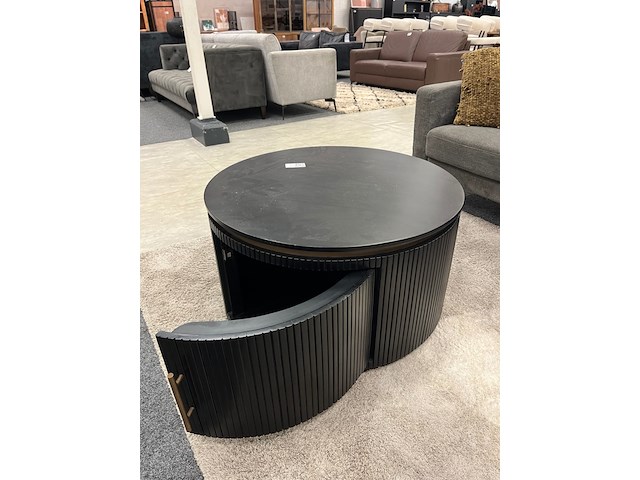 Salontafel london rond, zwart - afbeelding 5 van  5