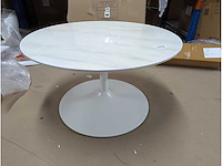 Salontafel marmer look 80 x 45cm - afbeelding 1 van  3