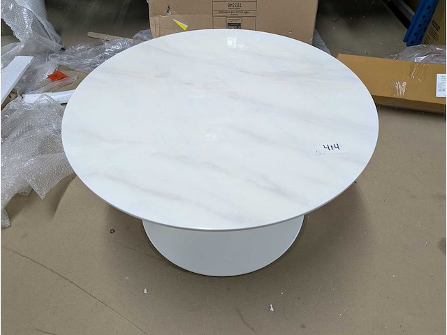 Salontafel marmer look 80 x 45cm - afbeelding 2 van  3