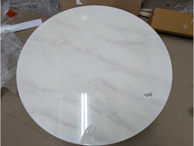 Salontafel marmer look 80 x 45cm - afbeelding 3 van  3