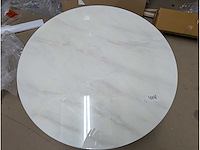 Salontafel marmer look 80 x 45cm - afbeelding 3 van  3