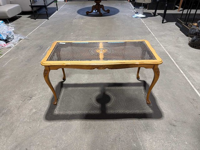 Salontafel met facet geslepen glasplaat - afbeelding 1 van  3