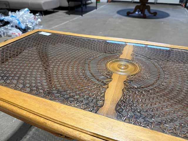 Salontafel met facet geslepen glasplaat - afbeelding 3 van  3