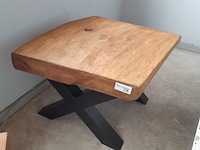 Salontafel met metalen tafelpoten, 65 x 70 x 52 cm hoog - afbeelding 1 van  4