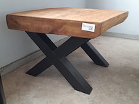 Salontafel met metalen tafelpoten, 65 x 70 x 52 cm hoog - afbeelding 2 van  4