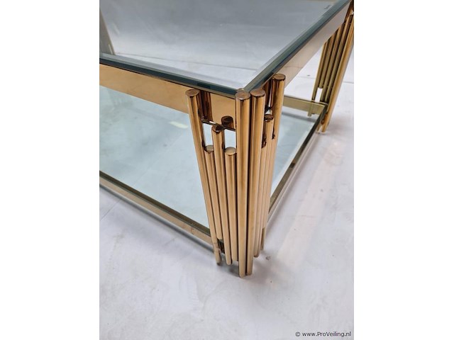 Salontafel met onderblad -ca. 130x70x46 cm - afbeelding 2 van  4
