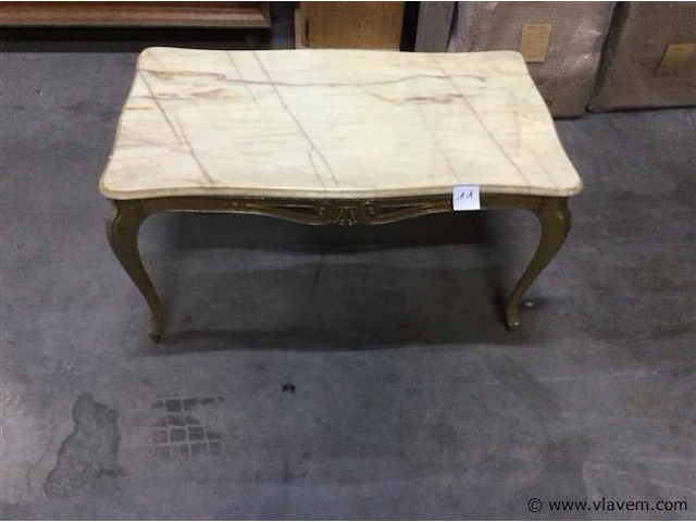 Salontafel met onyx/marmer blad - afbeelding 1 van  4