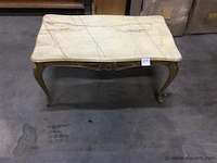 Salontafel met onyx/marmer blad