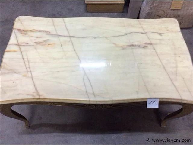 Salontafel met onyx/marmer blad - afbeelding 2 van  4