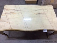 Salontafel met onyx/marmer blad - afbeelding 2 van  4