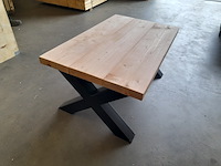Salontafel met stalen x-poten, 60 x 100 cm - afbeelding 4 van  5