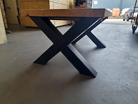 Salontafel met stalen x-poten, 60 x 100 cm - afbeelding 5 van  5