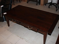 Salontafel met twee lades. afmeting 140 x 75 x 46 cm. - afbeelding 1 van  2