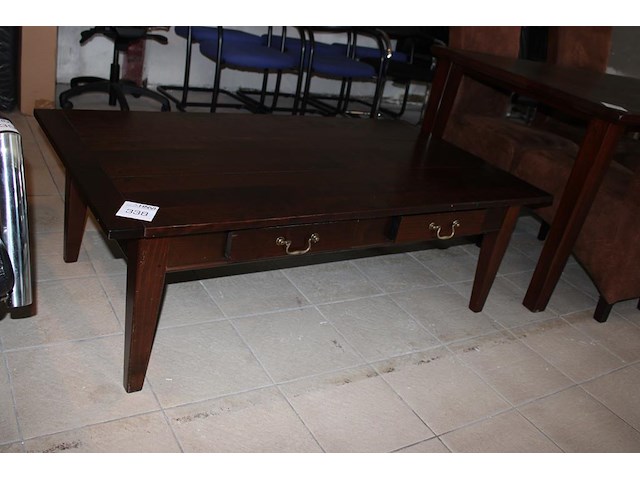 Salontafel met twee lades. afmeting 140 x 75 x 46 cm. - afbeelding 2 van  2