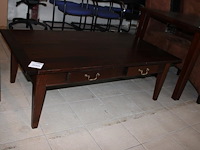 Salontafel met twee lades. afmeting 140 x 75 x 46 cm. - afbeelding 2 van  2