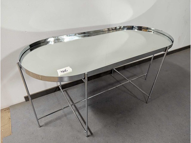 Salontafel metaal frame met spiegel 100 x 45 x 48cm - afbeelding 1 van  3