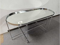 Salontafel metaal frame met spiegel 100 x 45 x 48cm - afbeelding 1 van  3