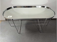 Salontafel metaal frame met spiegel 100 x 45 x 48cm - afbeelding 2 van  3