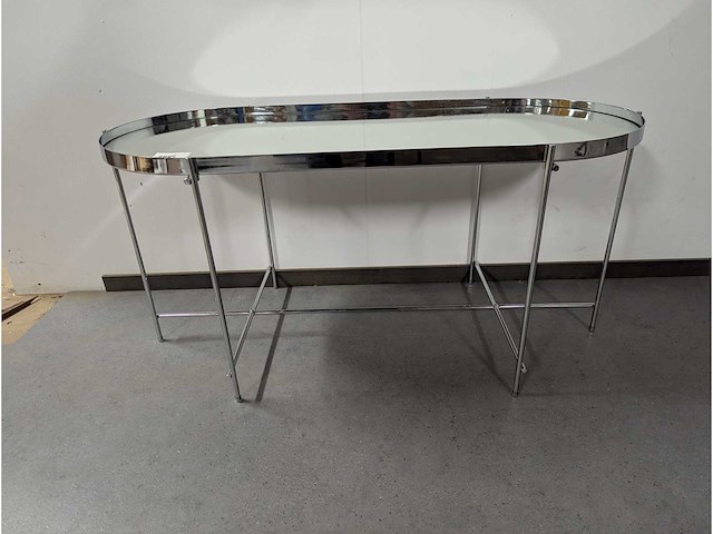 Salontafel metaal frame met spiegel 100 x 45 x 48cm - afbeelding 3 van  3
