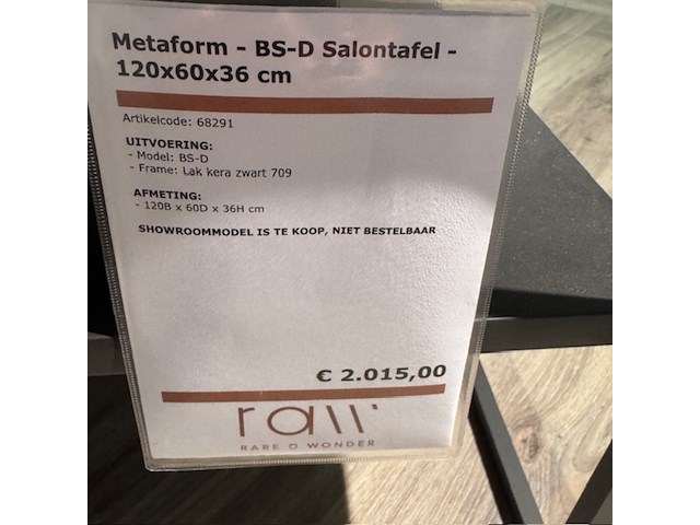 Salontafel, metaform, bs-d, zwart - afbeelding 2 van  4