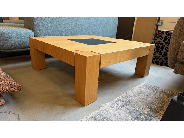 Salontafel, naturelhout, 100x100 cm - afbeelding 1 van  2