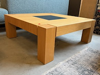 Salontafel, naturelhout, 100x100 cm