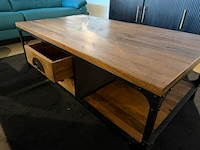 Salontafel, open, 4 lades bruin - afbeelding 2 van  7