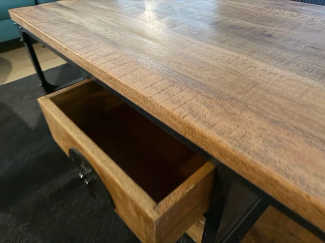 Salontafel, open, 4 lades bruin - afbeelding 3 van  7