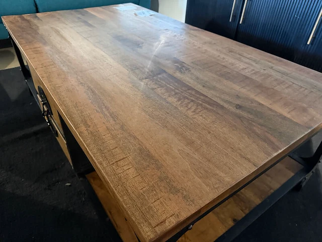 Salontafel, open, 4 lades bruin - afbeelding 4 van  7