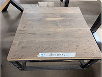 Salontafel oud eiken 100x100cm - afbeelding 2 van  2