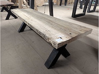 Salontafel oud eiken 150x45cm - afbeelding 1 van  2