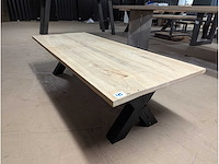 Salontafel oud eiken 160x65cm - afbeelding 1 van  2