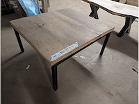 Salontafel oud eiken 92x82cm - afbeelding 1 van  2