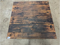 Salontafel oud eiken 95x95cm - afbeelding 3 van  3