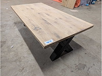 Salontafel oud eiken epoxy 140x70cm - afbeelding 1 van  3