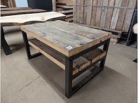 Salontafel oud grenen 80x55cm - afbeelding 1 van  3