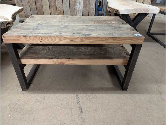 Salontafel oud grenen 80x55cm - afbeelding 3 van  3