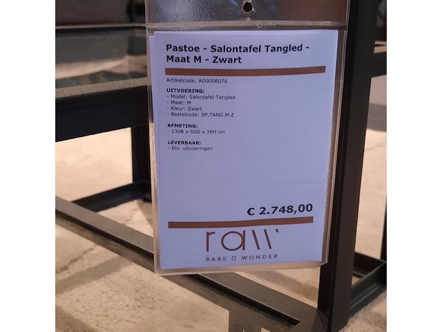 Salontafel pastoe, tangled, zwart - afbeelding 2 van  8