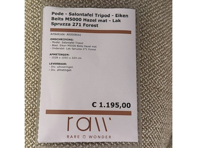 Salontafel, pode, tripod - afbeelding 2 van  6