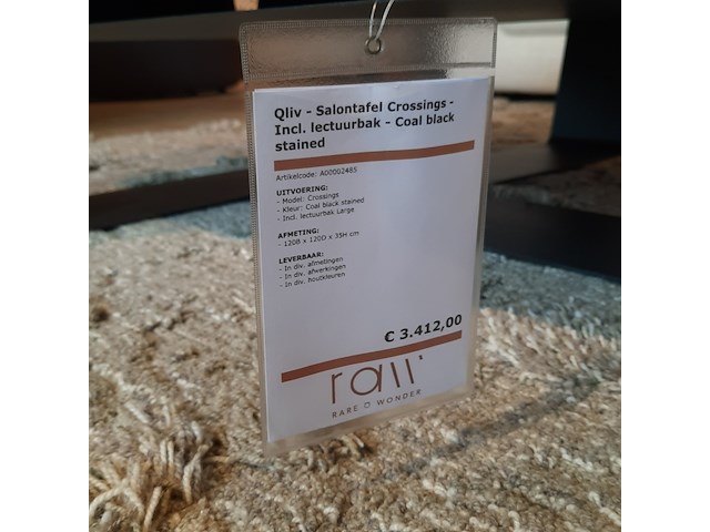 Salontafel qliv, crossings, zwart - afbeelding 2 van  8