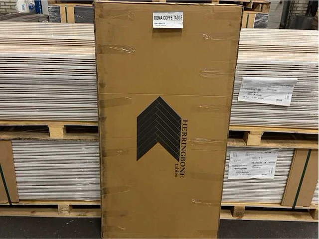 Salontafel retour eiken visgraat blad 140 x 70 cm - afbeelding 3 van  3
