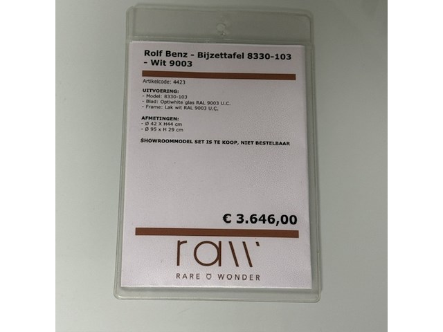 Salontafel rolf benz, 8330-103, wit - afbeelding 2 van  3