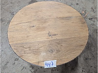 Salontafel rond 60cm oud eiken - afbeelding 2 van  2