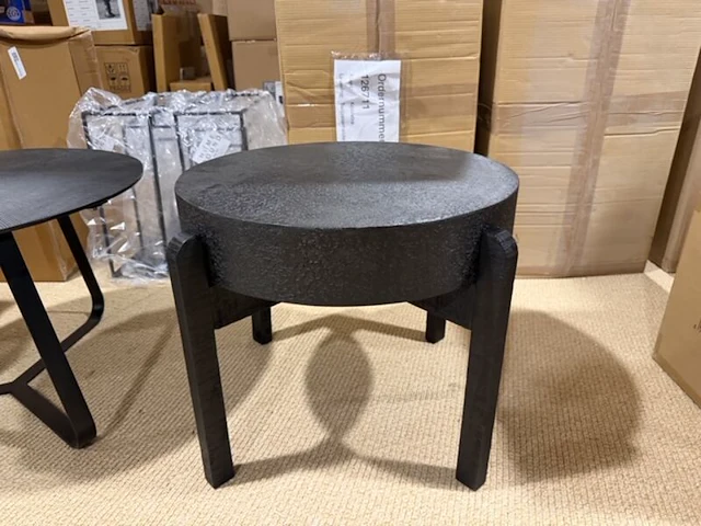 Salontafel rond label51, zwart - afbeelding 1 van  4