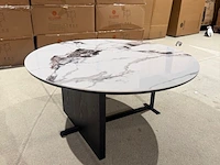 Salontafel rond marmer, cryolite