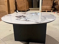 Salontafel rond marmer, cryolite - afbeelding 3 van  5