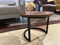 Salontafel rond tower, mango/zwart - afbeelding 2 van  6