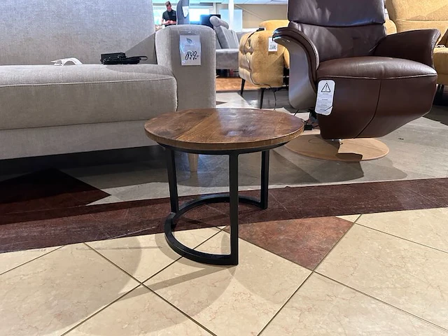Salontafel rond tower, mango/zwart - afbeelding 5 van  6